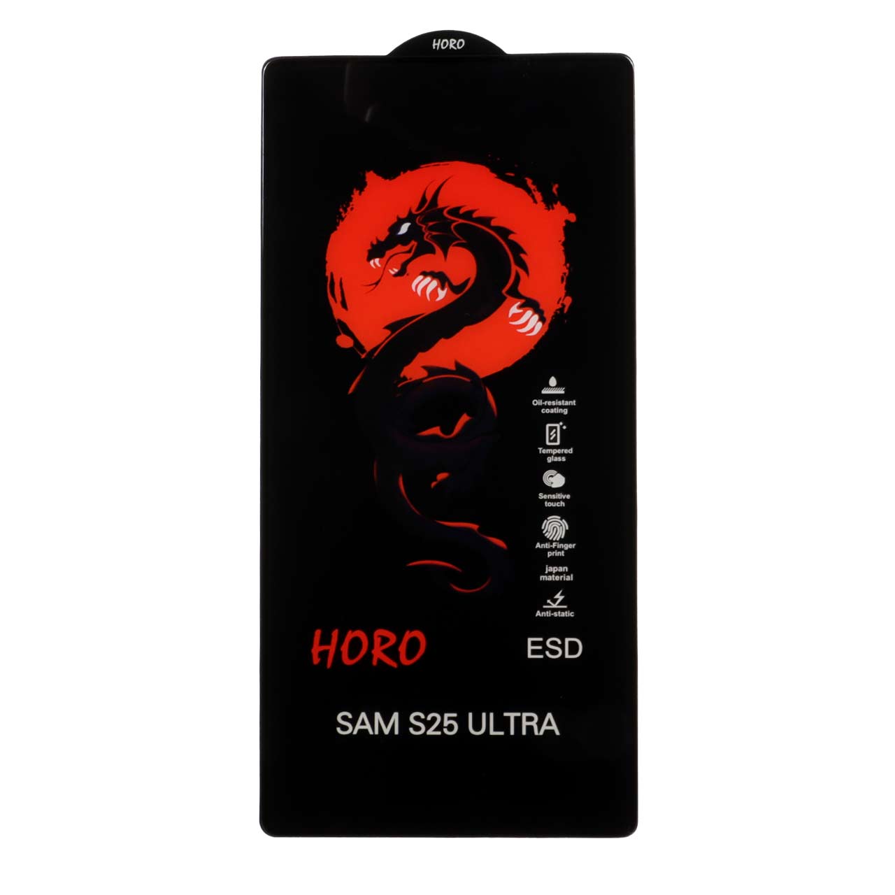 محافظ صفحه نمایش شیشه ای Full Cover ESD Horo مدل Samsung Galaxy S25 Ultra